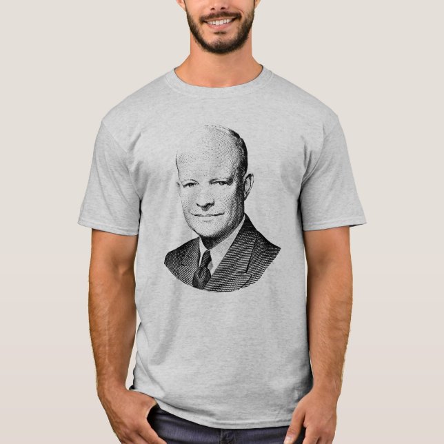 Grafik Präsidenten-Dwight Eisenhower T-Shirt (Vorderseite)