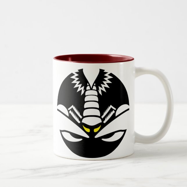 Grafik-Skorpio-Skorpion Zweifarbige Tasse (Rechts)