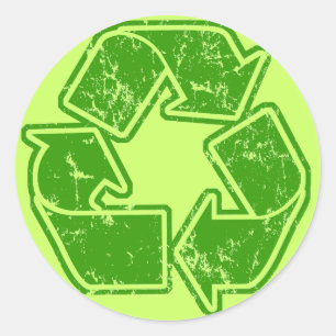 Grafik Vintag gerecycelt Runder Aufkleber