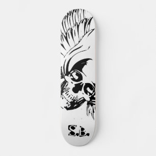 Grafik-Winged Skull Skateboard. Skateboard