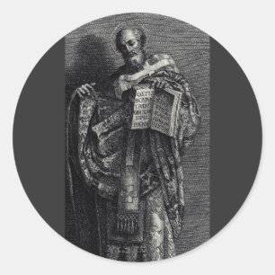 Grafik zu Sankt Athanasius von Alexandria Runder Aufkleber