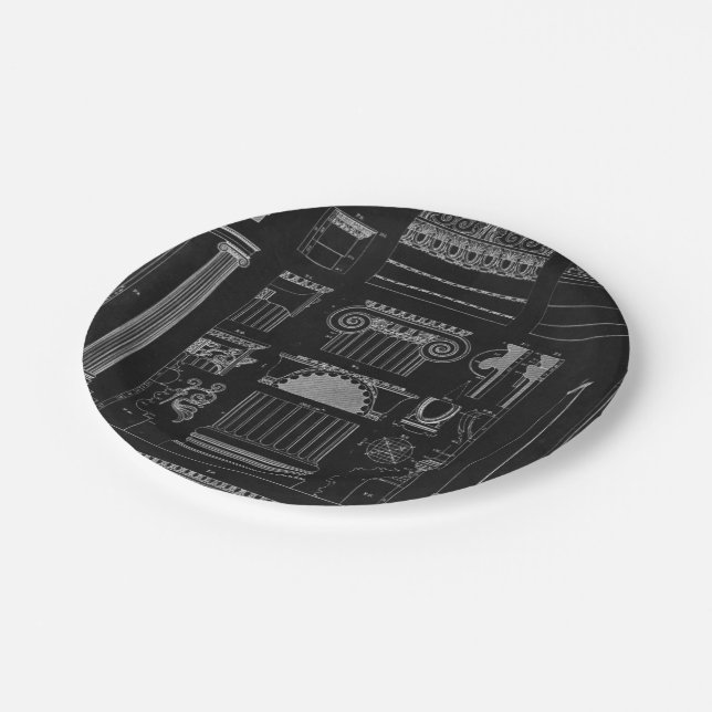 Grafikarchitektur IV Pappteller (Schrägansicht)