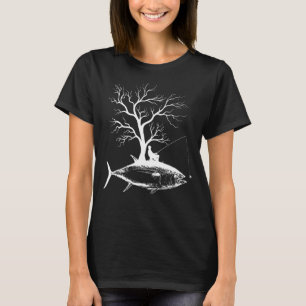 Grafikbaum Angelrute Fisch Thunfisch 1 T-Shirt