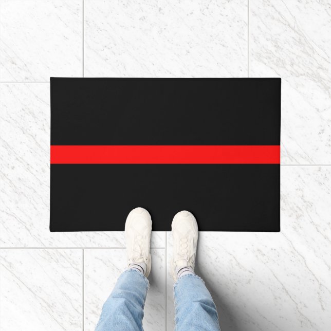 Grafikdesign auf Symbolischer Thin Red Line Fußmatte (Indoor)
