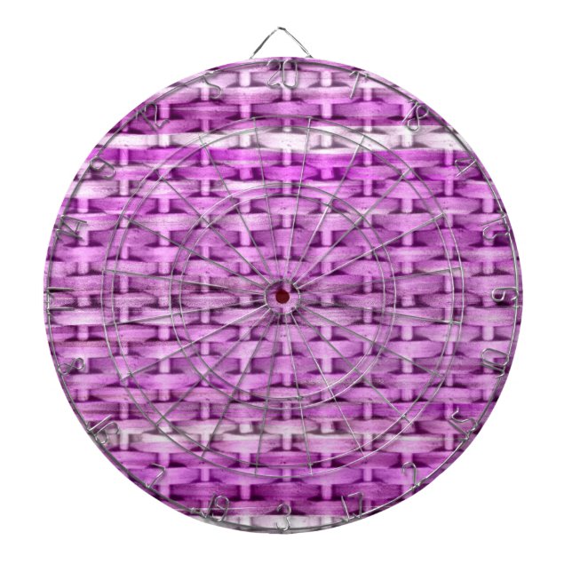 Grafikdesign aus rosa Korbweide Dartscheibe (vorne)