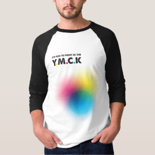 Grafikdesign CMYK Printing YMCA Joke T-Shirt