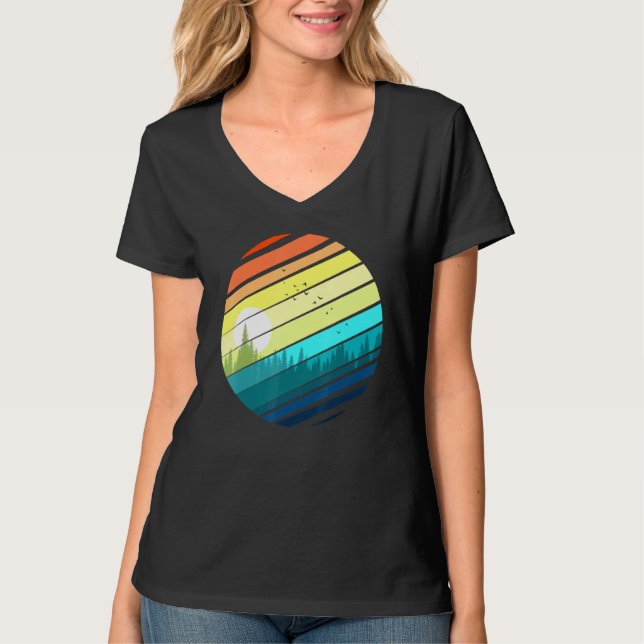 Grafikdesign des Waldkreises T-Shirt (Vorderseite)