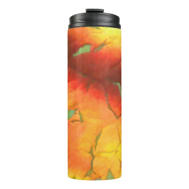 Grafikdesign digitale Hintergrundtextur farbig Thermosbecher (Vorderseite)