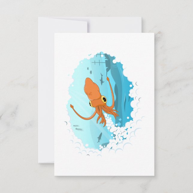 Grafikdesign für Tintenfisch (Vorderseite)