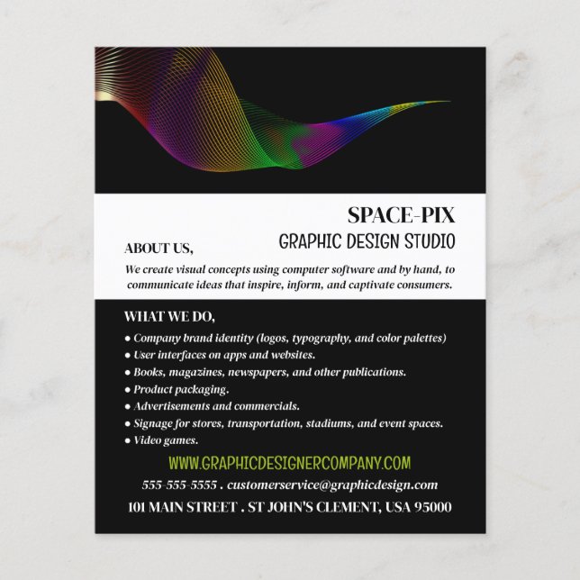 Grafikdesign, Grafik-Designer-Werbung Flyer (Vorne)