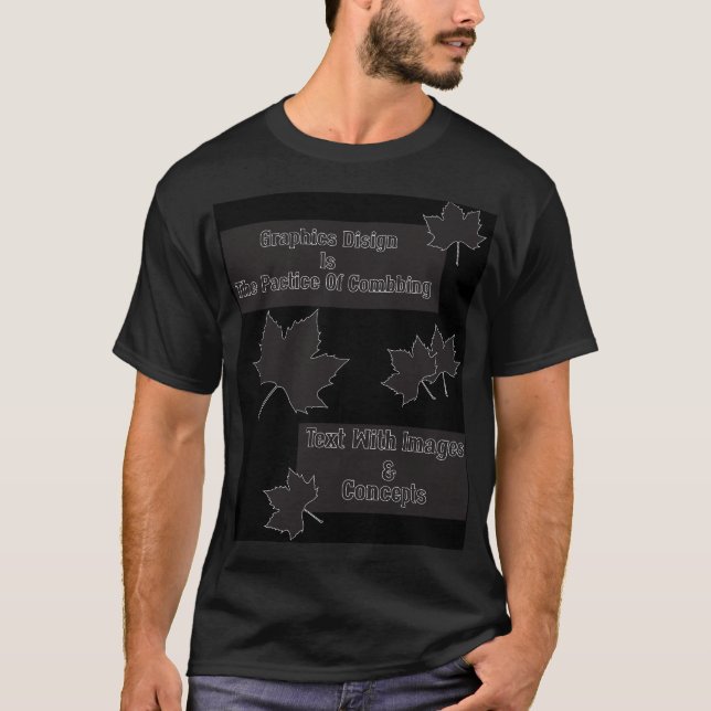 Grafikdesign Herbstblatt T-Shirt (Vorderseite)