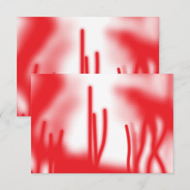 Grafikdesign mit fett rotem und orangefarbenem Des Dankeskarte (Vorne/Hinten)