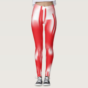 Grafikdesign mit fett rotem und orangefarbenem Des Leggings