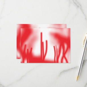 Grafikdesign mit fett rotem und orangefarbenem Des RSVP Karte