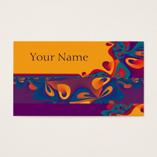 Grafikdesign Muster - violett orange + Text (Vorderseite)