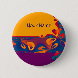 Grafikdesign Muster - violett orange + Text Button