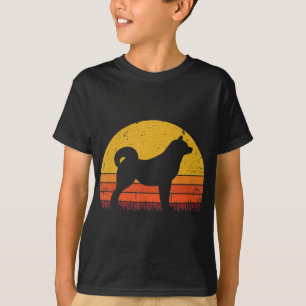 Grafikdesign Shiba Inu Vintager Sonnenuntergang    T-Shirt