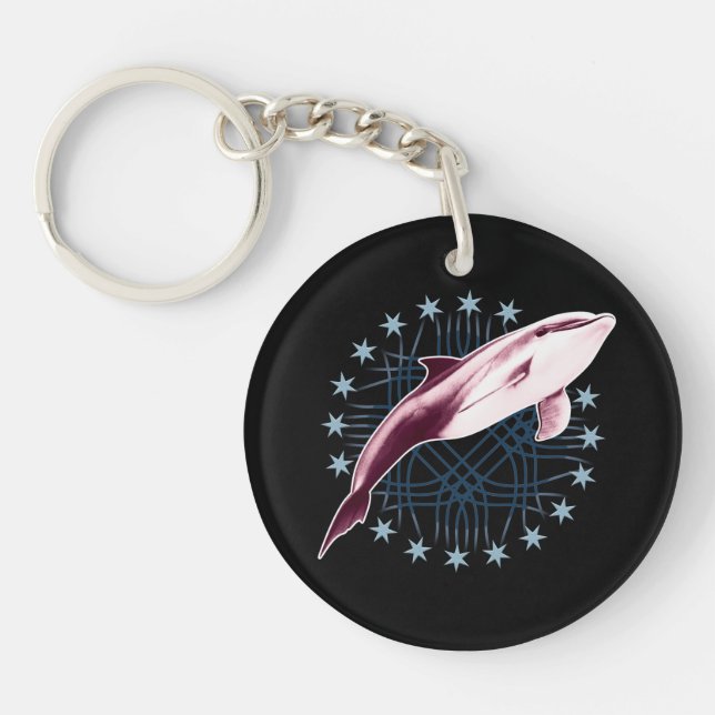 Grafikdesign von Dolphin Slick Schlüsselanhänger (Vorderseite)