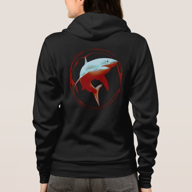 Grafikdesign von Great White Shark Hoodie (Rückseite)