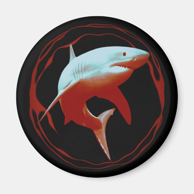 Grafikdesign von Great White Shark Magnet (Vorne)