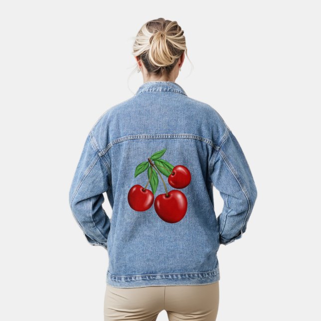 Grafikdesign von Red Cherries Jeansjacke (Modell)