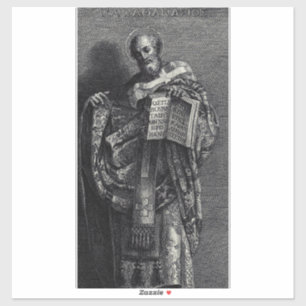 Grafikdesign zum Heiligen Athanasius von Alexandri Aufkleber