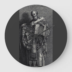 Grafikdesign zum Heiligen Athanasius von Alexandri Große Wanduhr