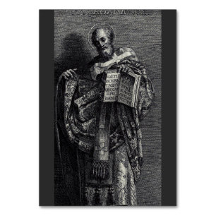 Grafikdesign zum Heiligen Athanasius von Alexandri Tischnummer