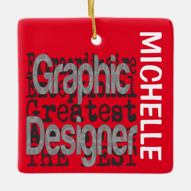 Grafikdesigner Extraordinaire CUSTOM Keramikornament (Vorderseite)