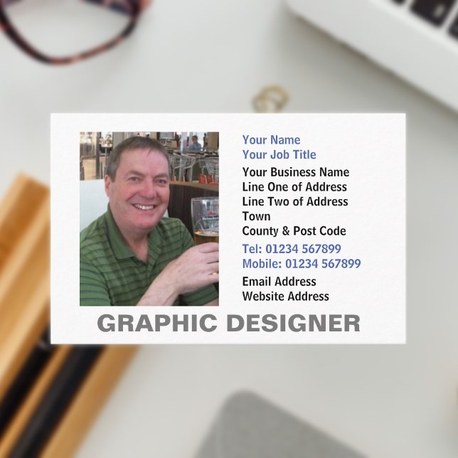 Grafikdesigner-Foto-Visitenkarte Visitenkarte (Graphic Designer Business Card)