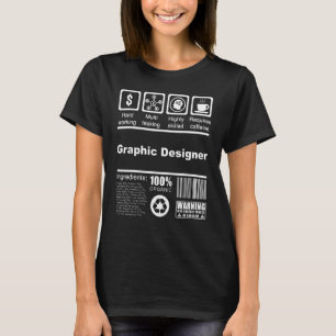 Grafikdesigner Nährwertangaben Grafik Künstler T-Shirt