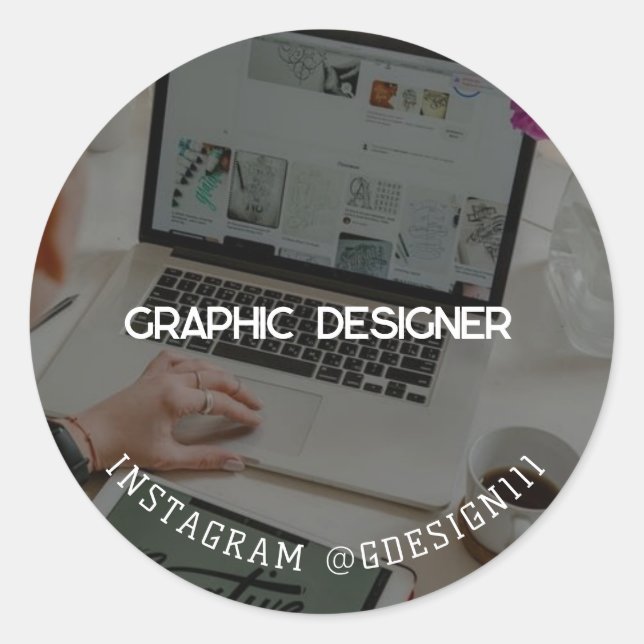 Grafikdesigner Runder Aufkleber (Vorderseite)