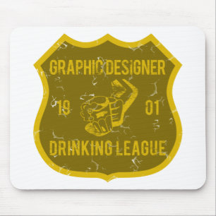 Grafikdesigner-trinkende Liga Mousepad