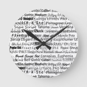 Grafikdesignertraum Runde Wanduhr