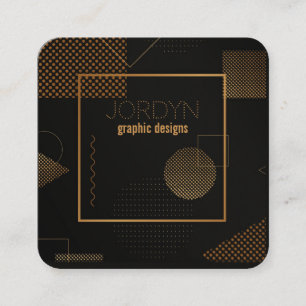 Grafikdesignkarte Quadratische Visitenkarte