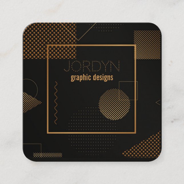 Grafikdesignkarte Quadratische Visitenkarte (Vorderseite)