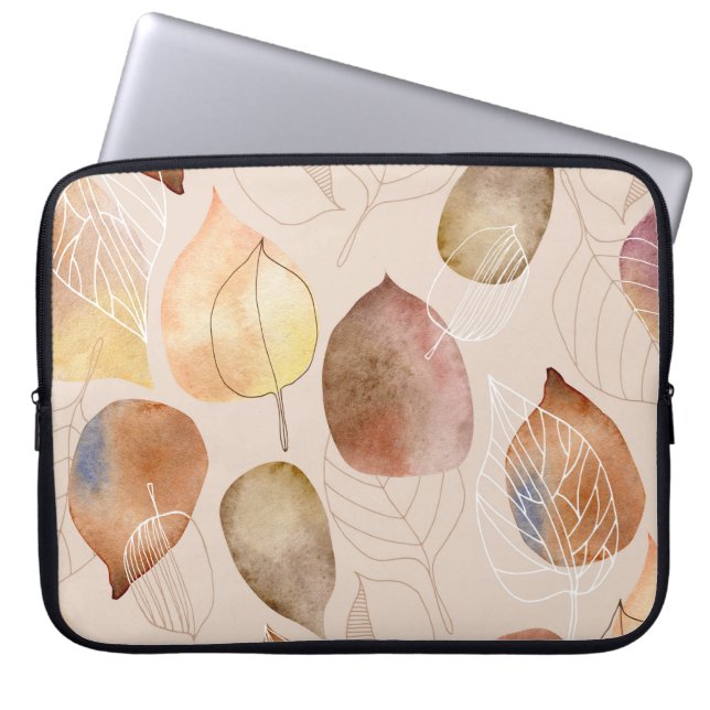 Grafikfarbenleaf-Autumn Design Laptopschutzhülle (Vorderseite)