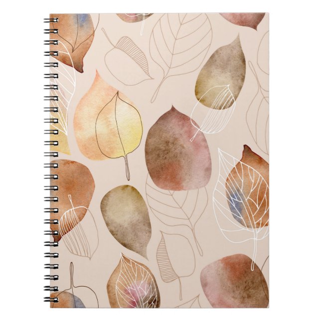 Grafikfarbenleaf-Autumn Design Notizblock (Vorderseite)