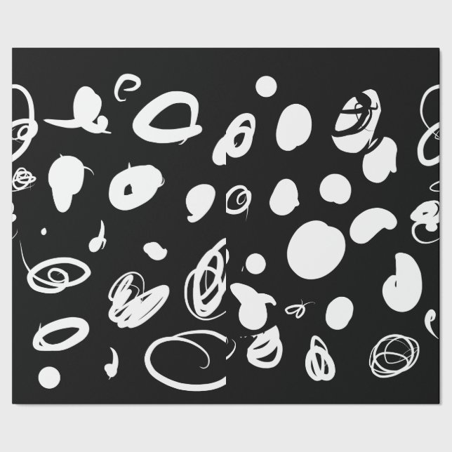 Grafikfleckenpapier Geschenkpapier (Saum)