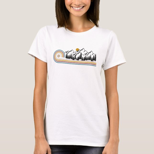 Grafikgeschenk für Berge T-Shirt (Vorderseite)