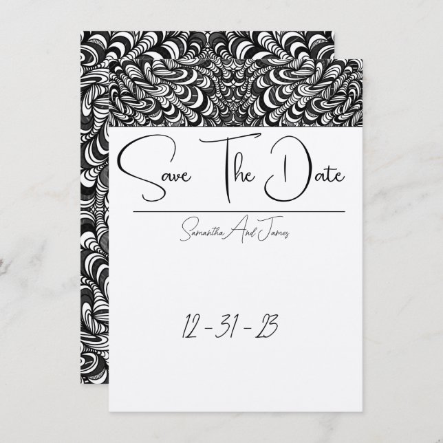 Grafikgewinne: Save the Date (Vorne/Hinten)