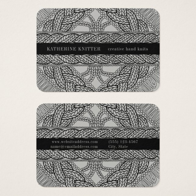 GRAFIKKABEL STRICK 3.5x2.5 Visitenkarte (Vorne & Hinten)