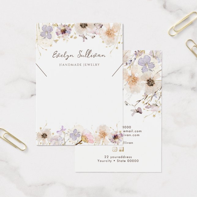 Grafikkarte der getrockneten Wildblumen (Büro)