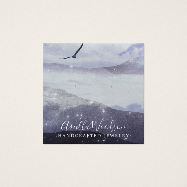 Grafikkarte für abstrakte blaue Formen, Schmuckdes (Vorderseite)