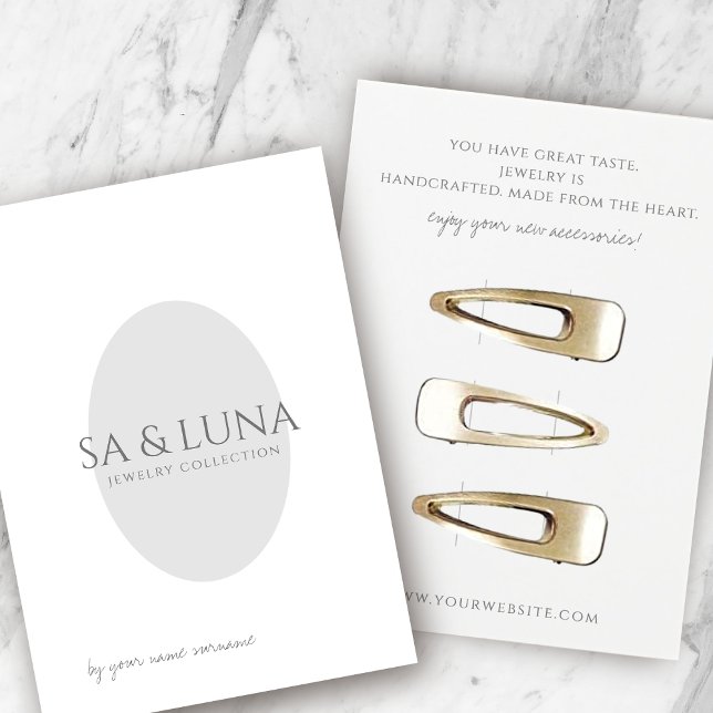 Grafikkarte für Minimalistische Haarklammern (Von Creator hochgeladen)