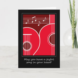 Grafikkarte, Lute und Musiknoten Feiertagskarte