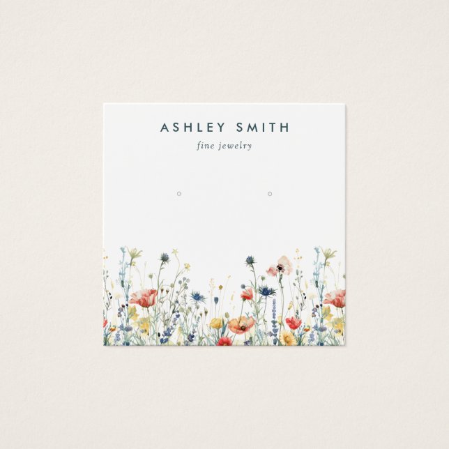 Grafikkarte mit lebendiger Wildblume (Vorderseite)