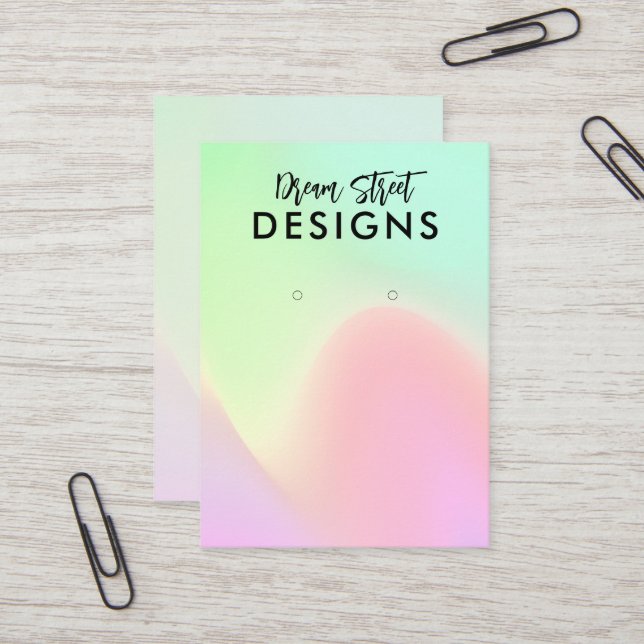 Grafikkarte mit rosa grünem Ofen Visitenkarte (Vorderseite/Rückseite Beispiel)