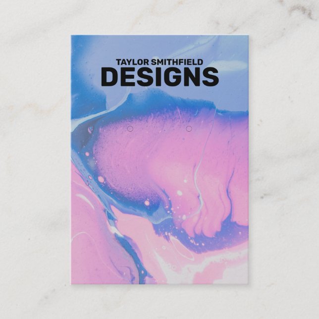 Grafikkarte mit Wasserfarben Visitenkarte (Vorderseite)