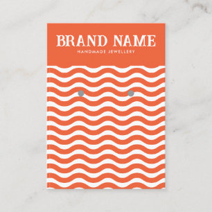 Grafikkarte von Boho Vintag orange Welle Visitenkarte